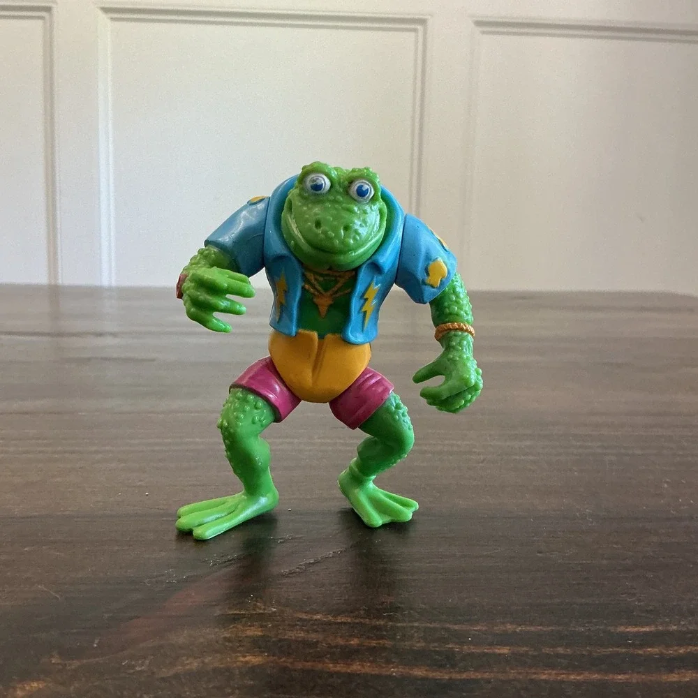 Vintage 1989‎ TMNT Genghis Frog Action Figure Playmates Toys Mirage Studios 4.5